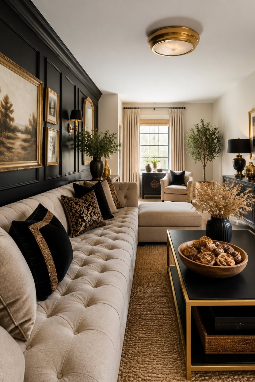 black gold beige harmony