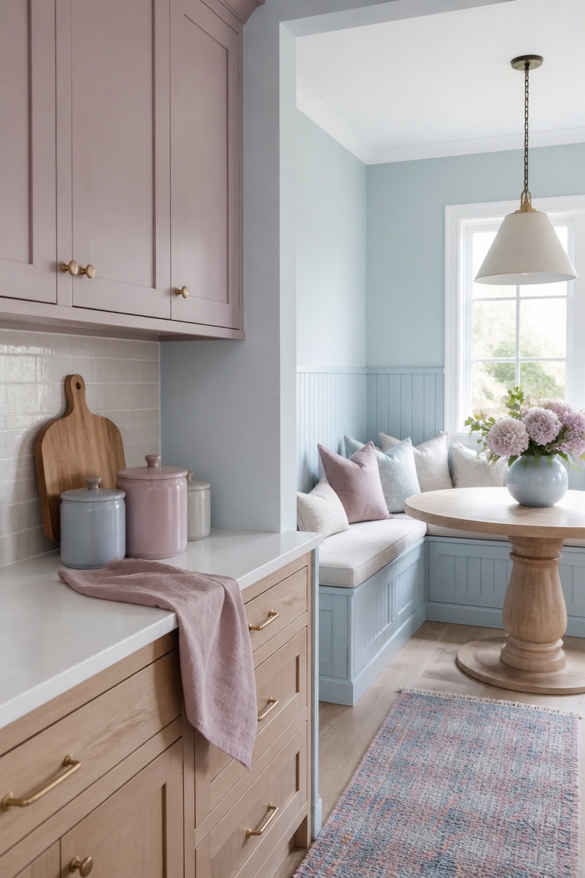 blue and mauve continuity