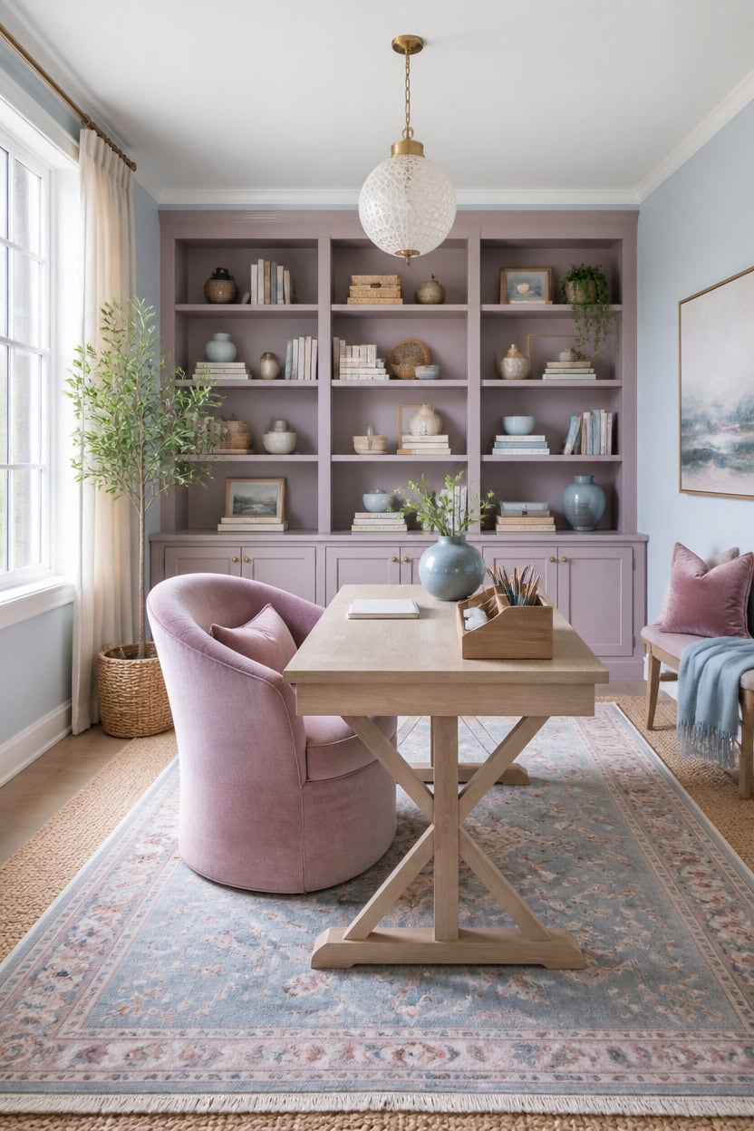 blue and mauve harmony