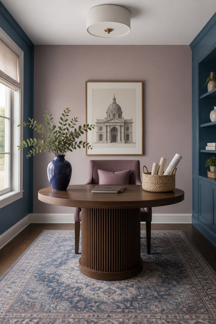 blue and mauve harmony