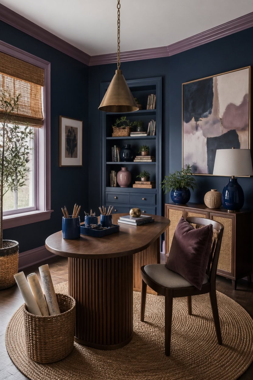 blue and mauve textures