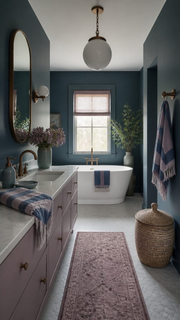 The Blue and Mauve Bathroom She Has Been Picturing Without Knowing the Name for It