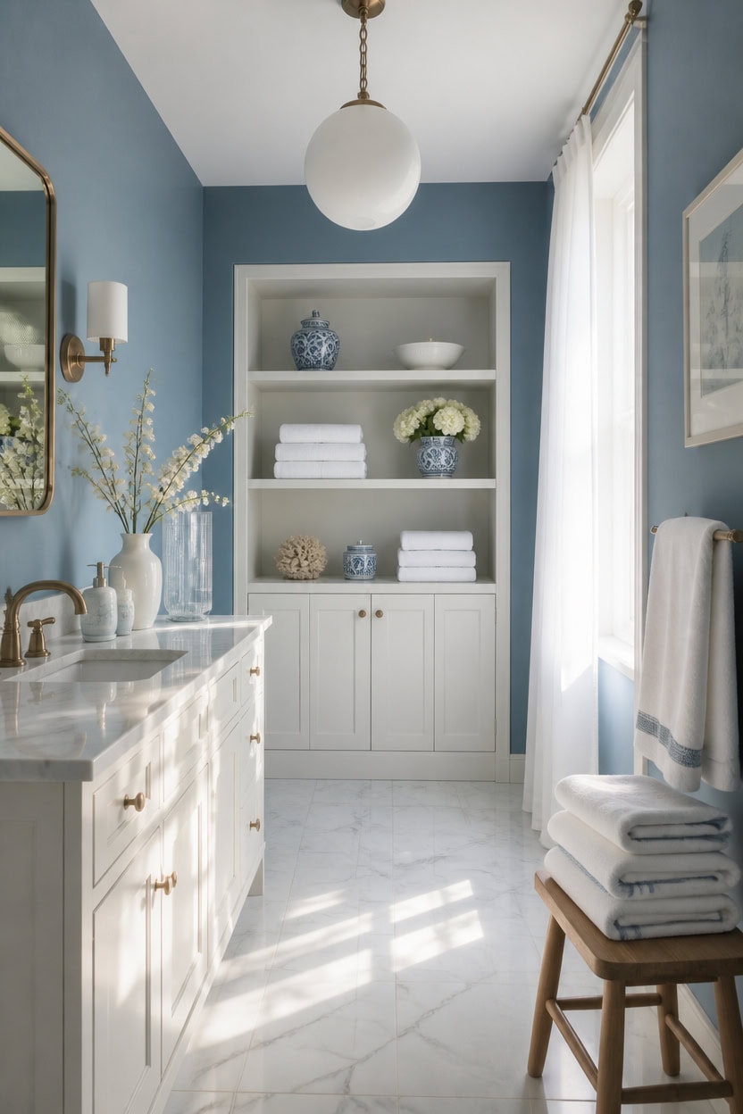 blue tile shifts with light