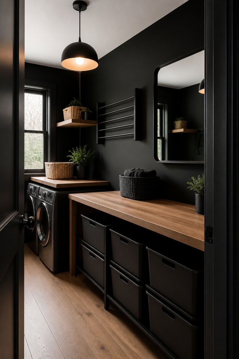 bold black laundry retreat