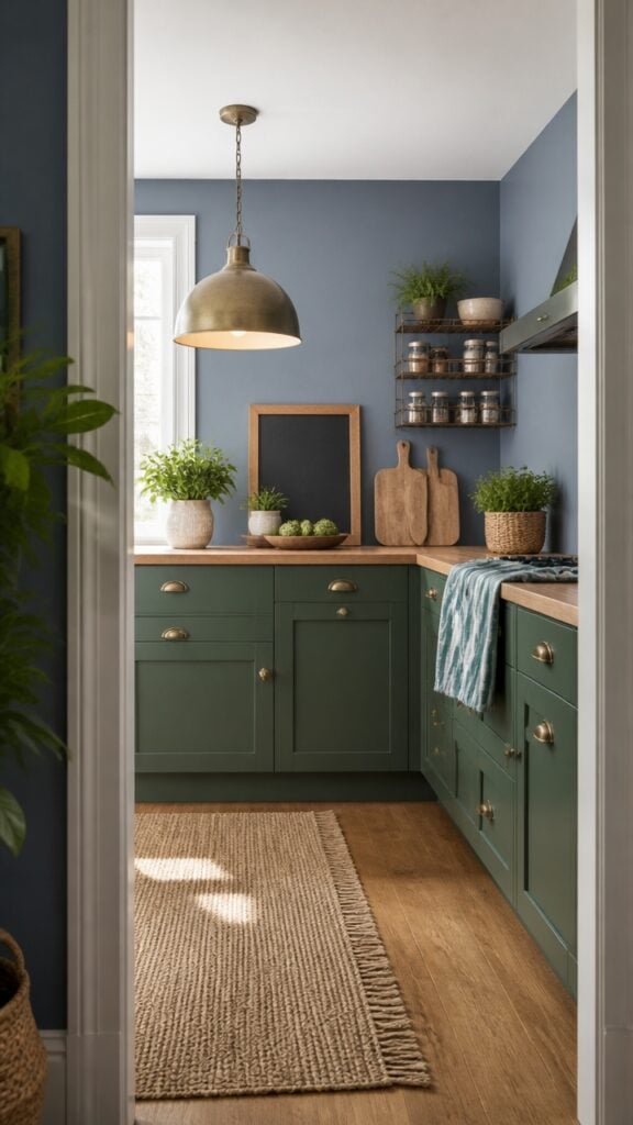 The Blue and Green Kitchen She Designed Without Asking for Opinions