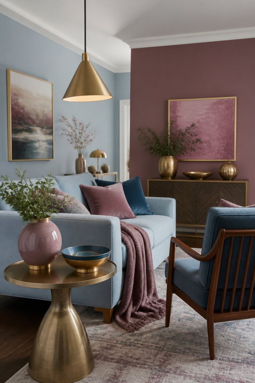 brass warmed blue mauve