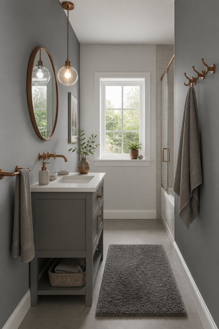 budget friendly gray bathroom refresh