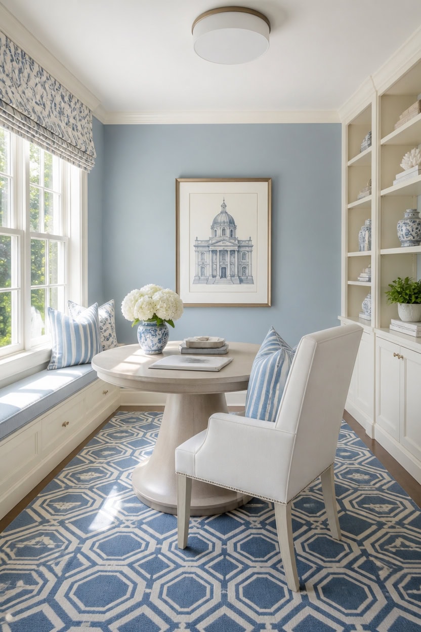 calm blue patterned mix