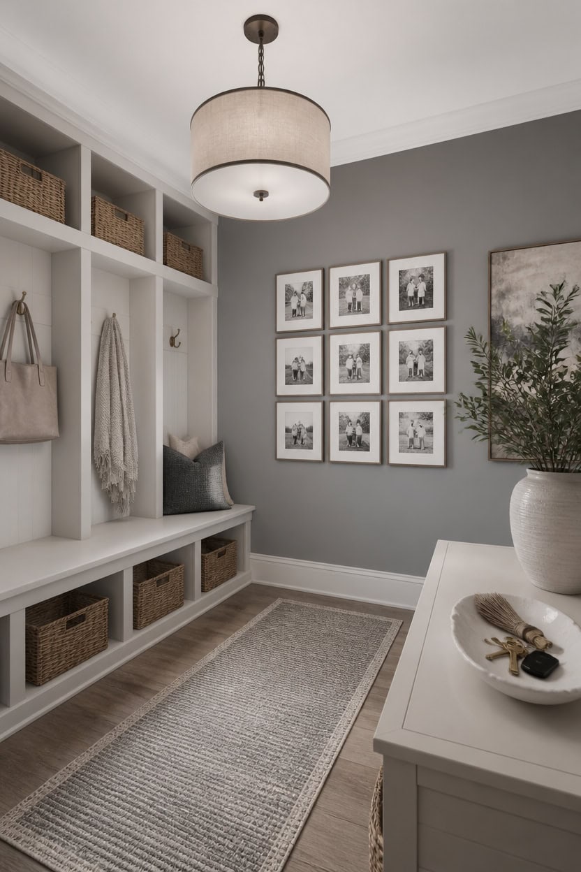 calm gray entry personalizations