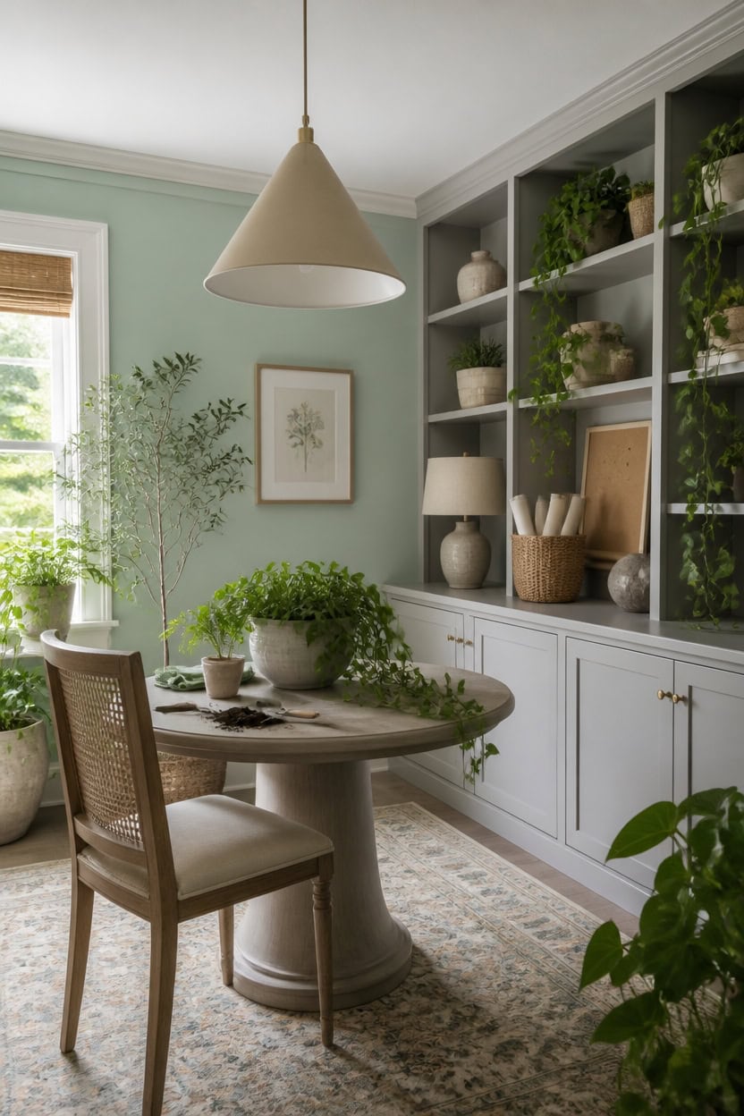 calm green with contrast