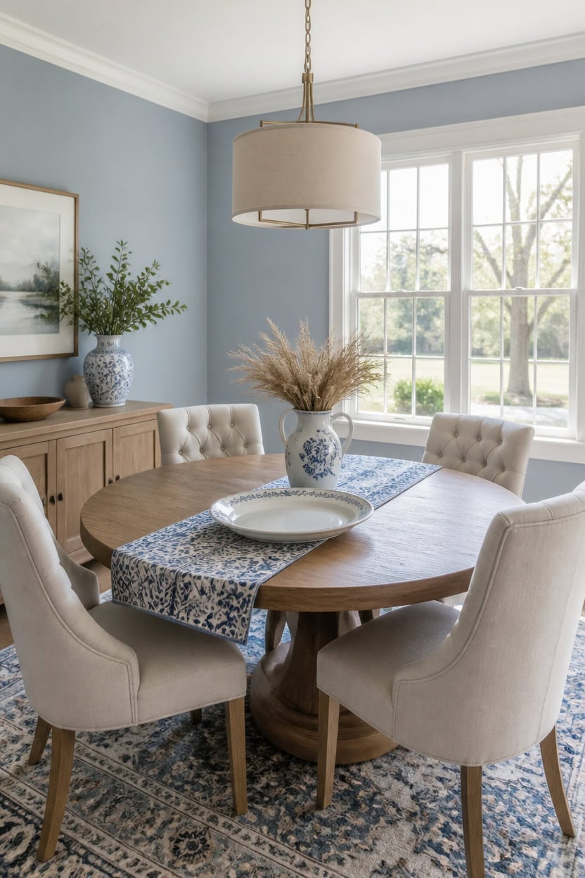 chiswell blue dining vignette