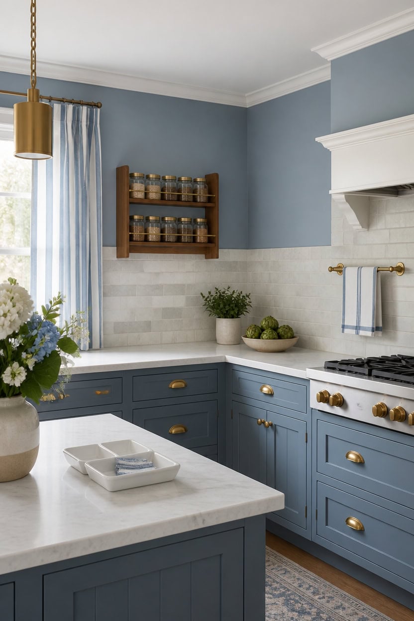 chiswell blue kitchen vignette