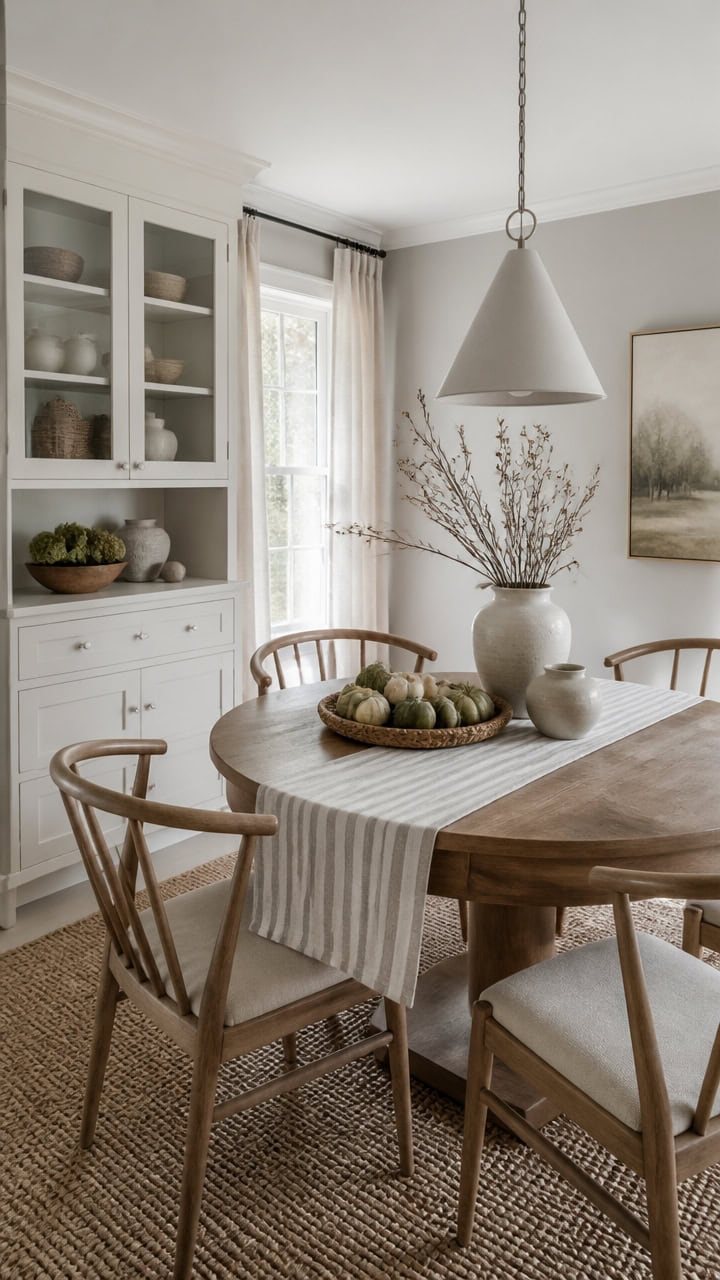 conversation friendly gray white dining