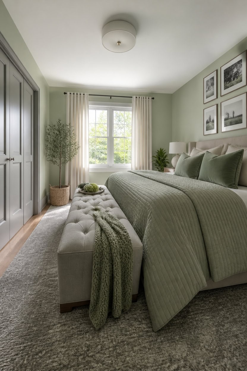 cool gray with green