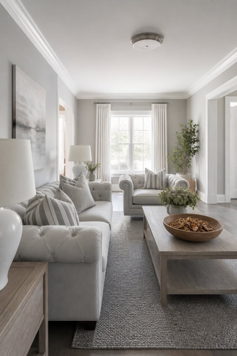 cool grays warm accents