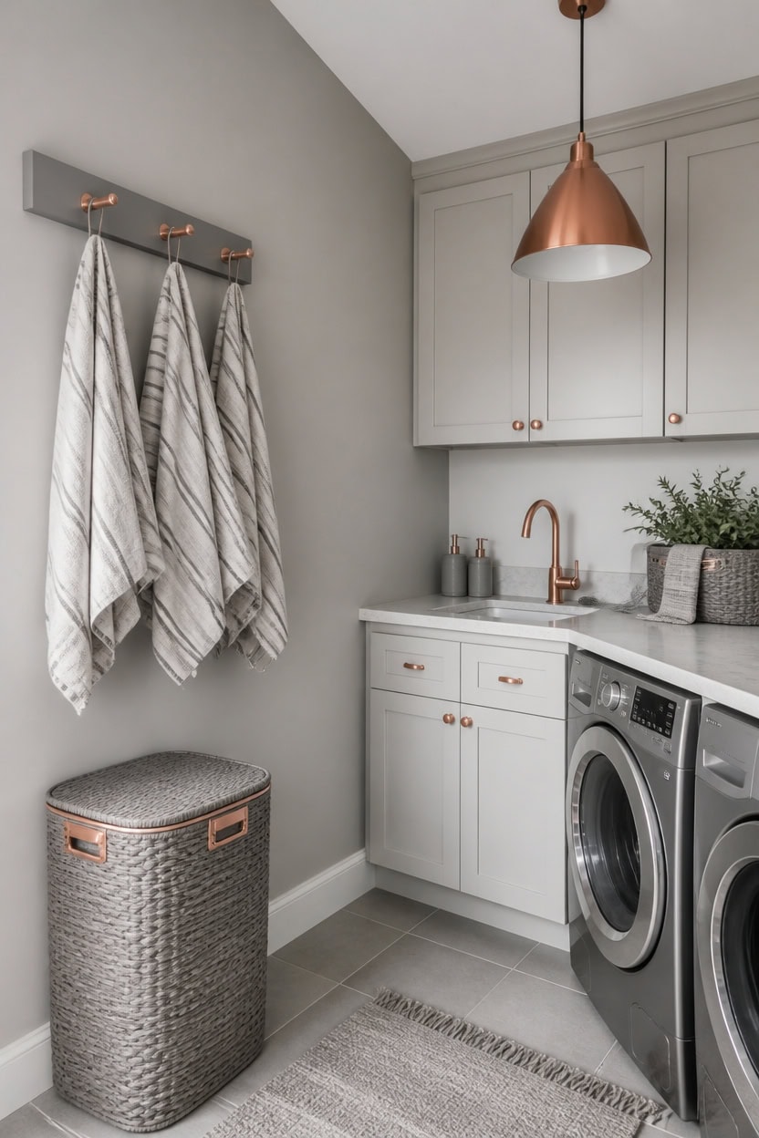 coordinated cool gray laundry sanctuary