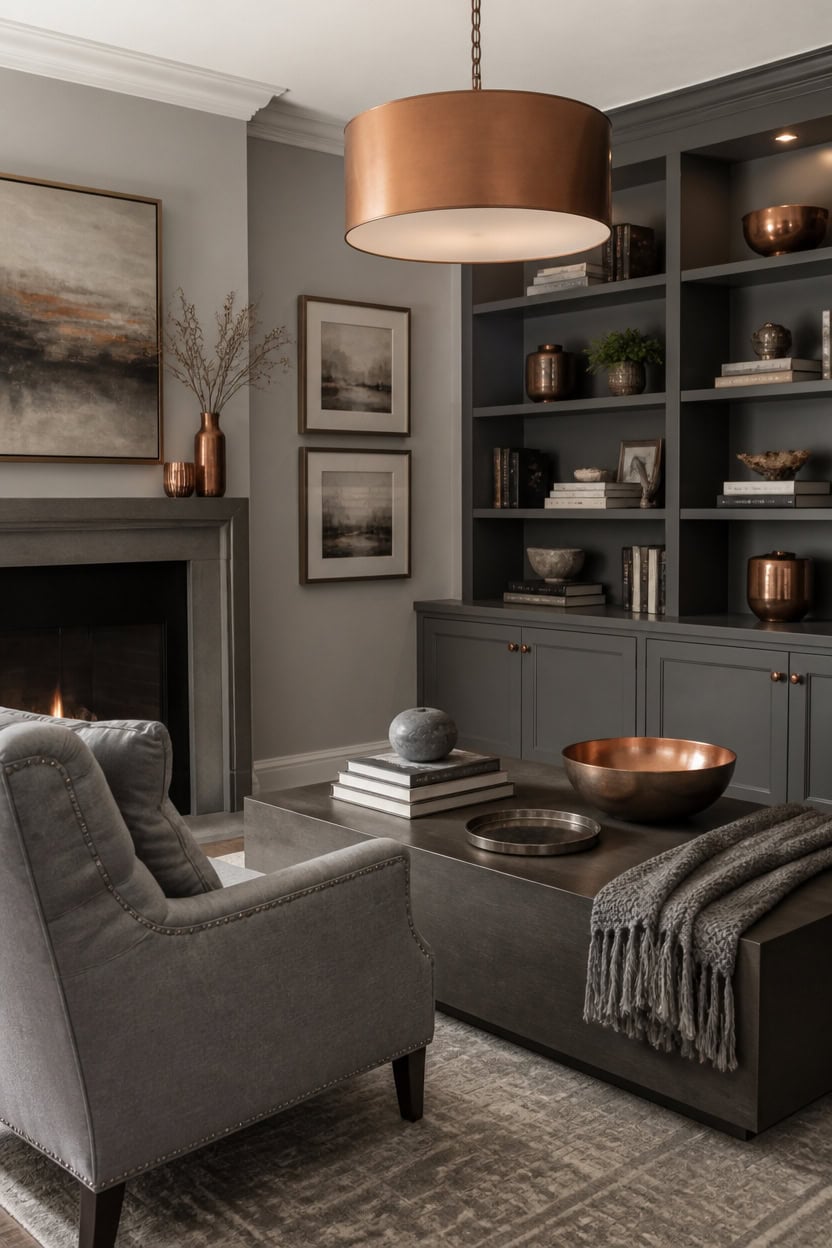 copper led gray layering scheme