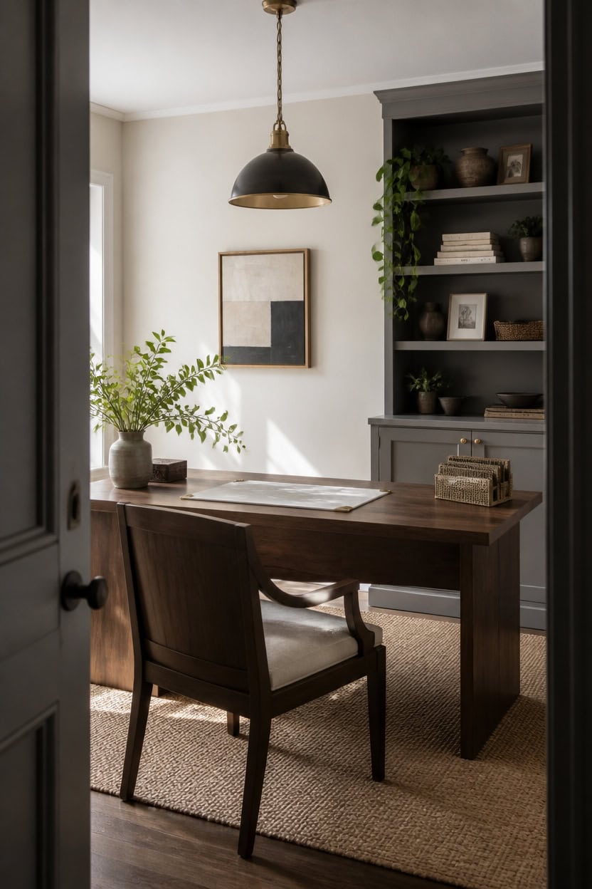 cream limestone kitty gray desk