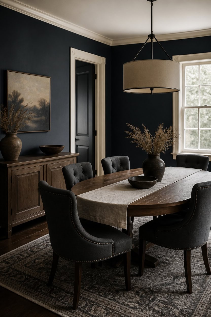 cream trim brightens deep indigo