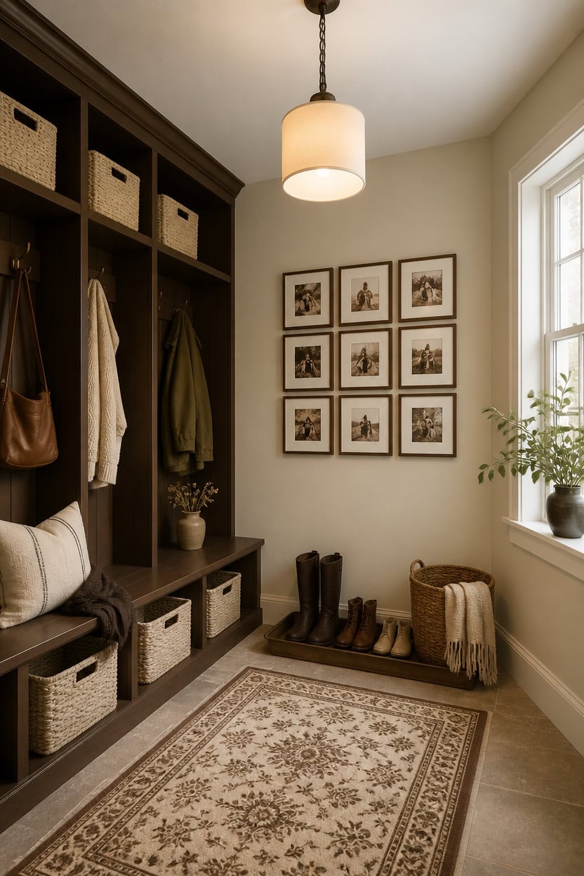 creamy walls chocolate cubbies