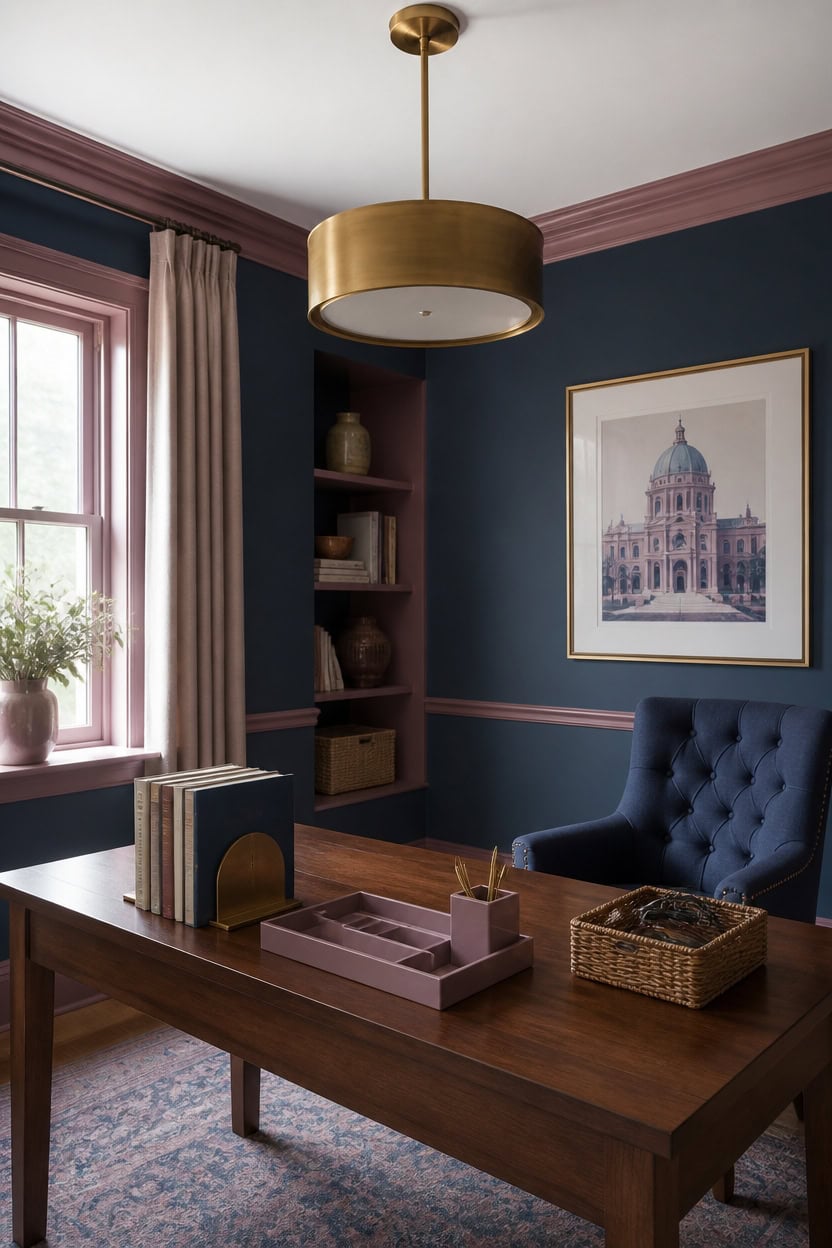 crisp deep blue mauve