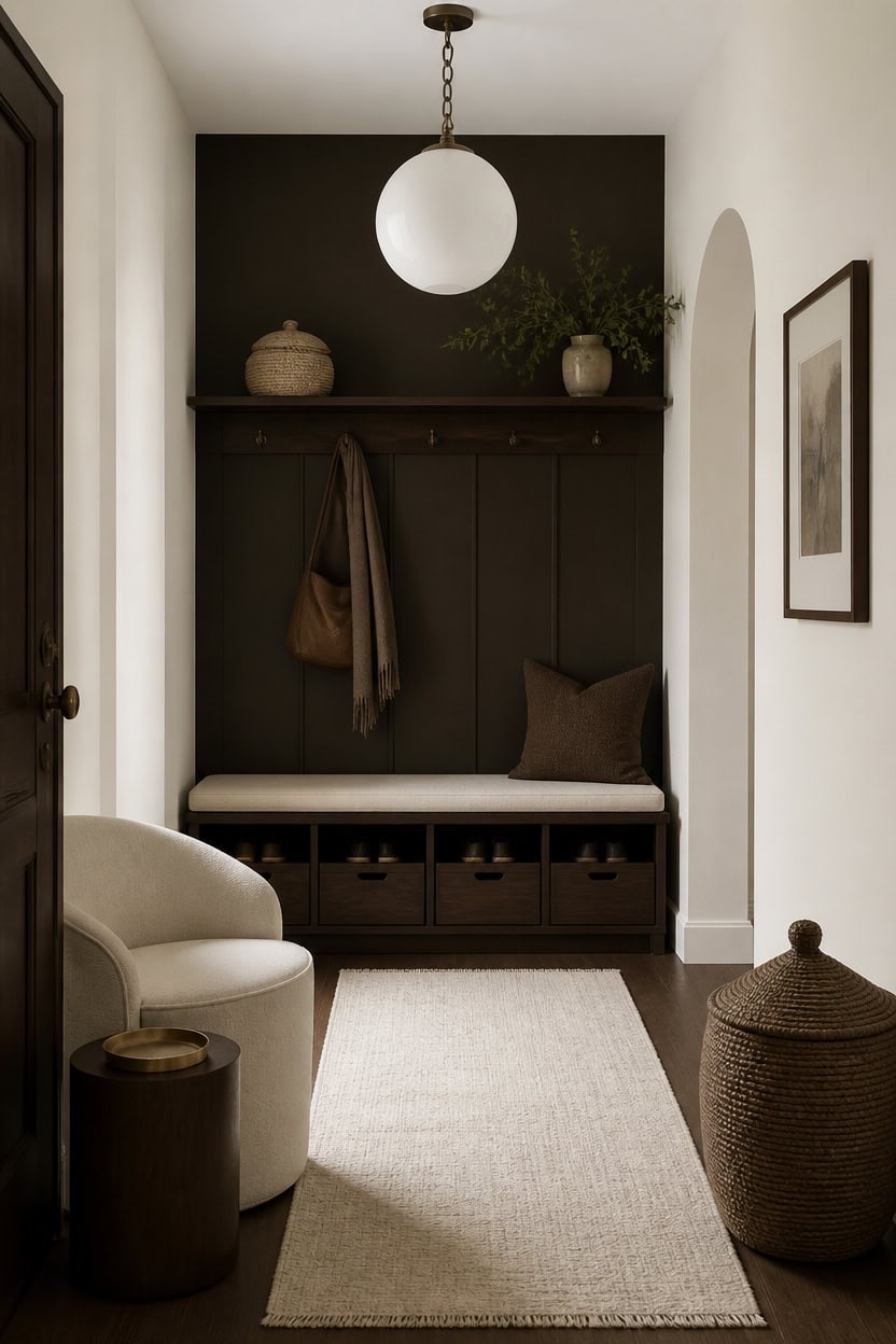 dark brown entryway crisp