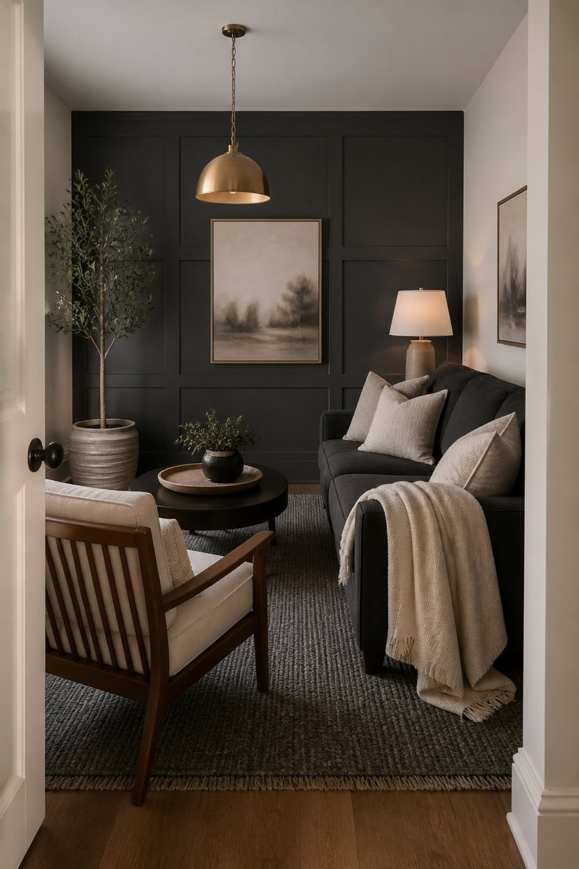 dark gray cream cozy contrast
