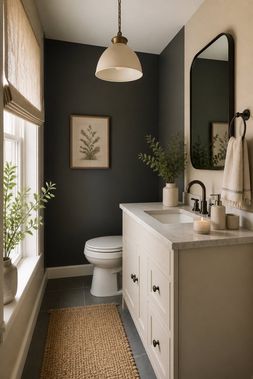 dark gray meets cream serenity