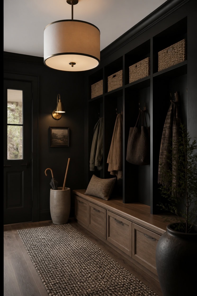 deep black with texture