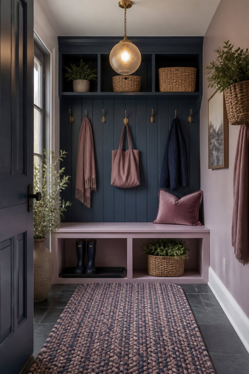 deep blue light mauve