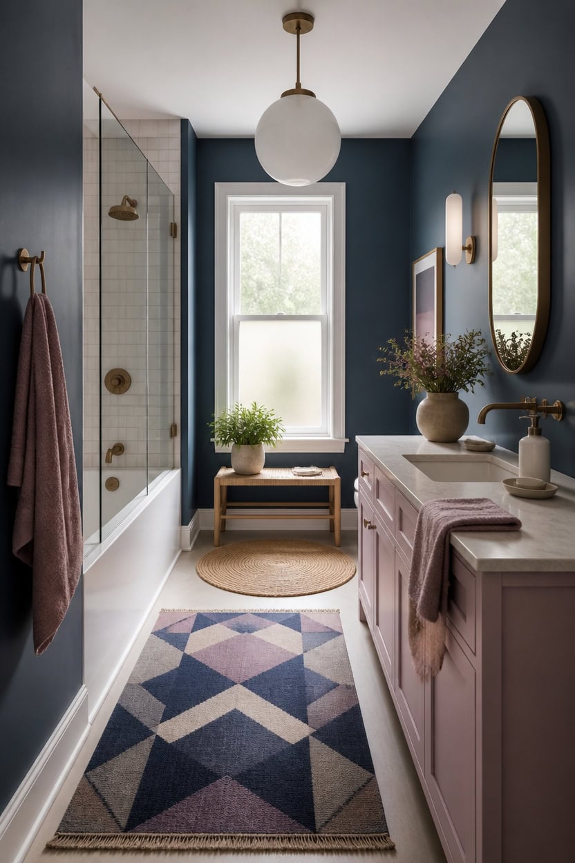 deep blue mauve balance