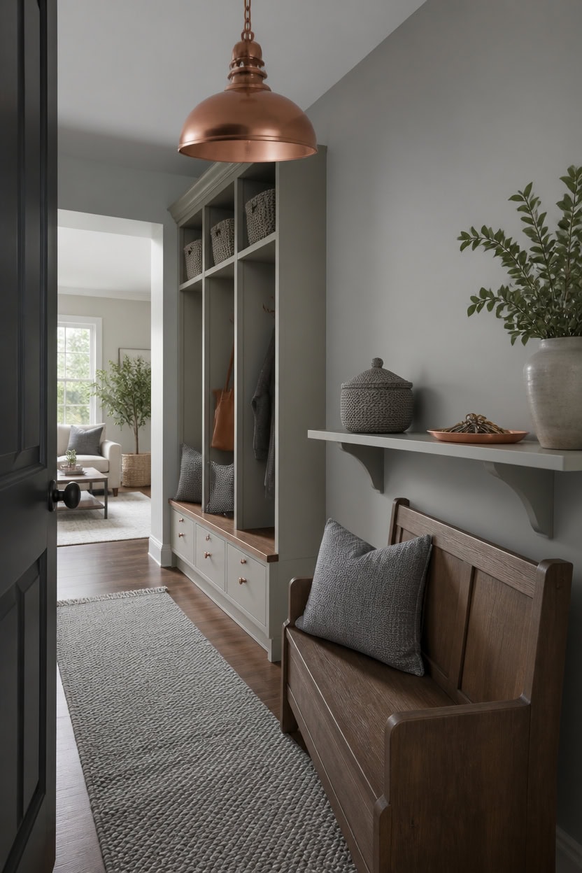 drop zone calm copper accents