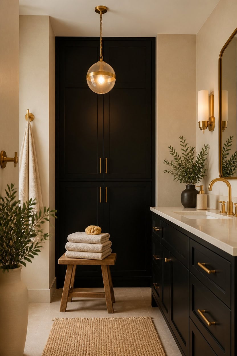 gold unites black and beige