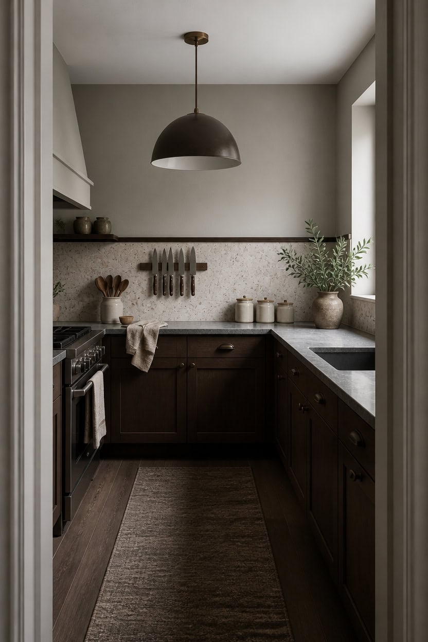 gray and brown backsplash harmony