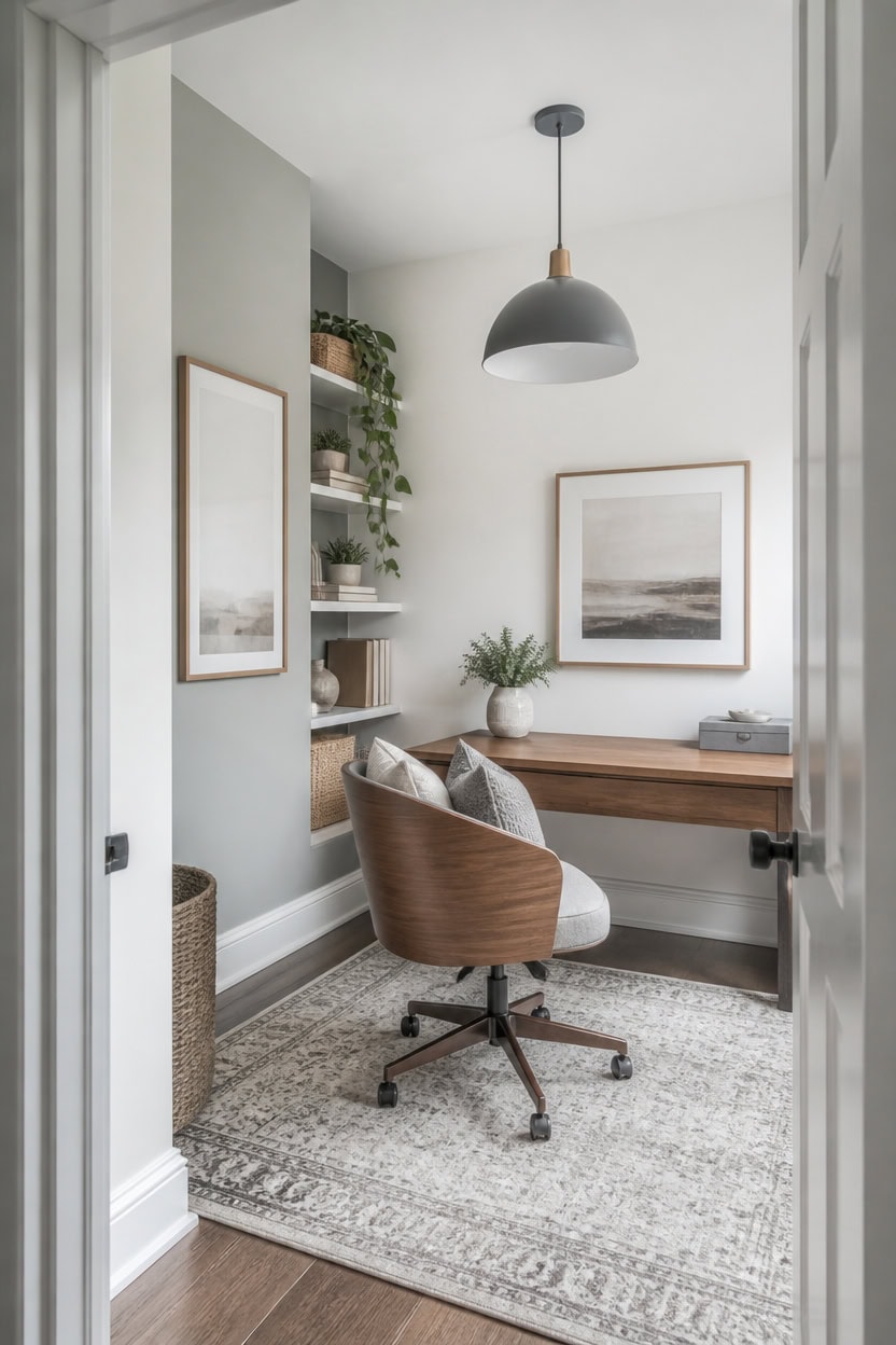 gray and white budget office