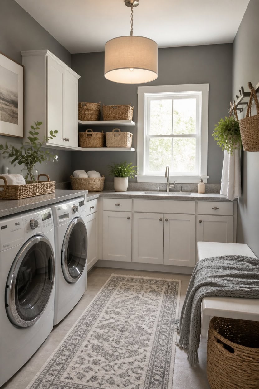 gray and white laundry refresh