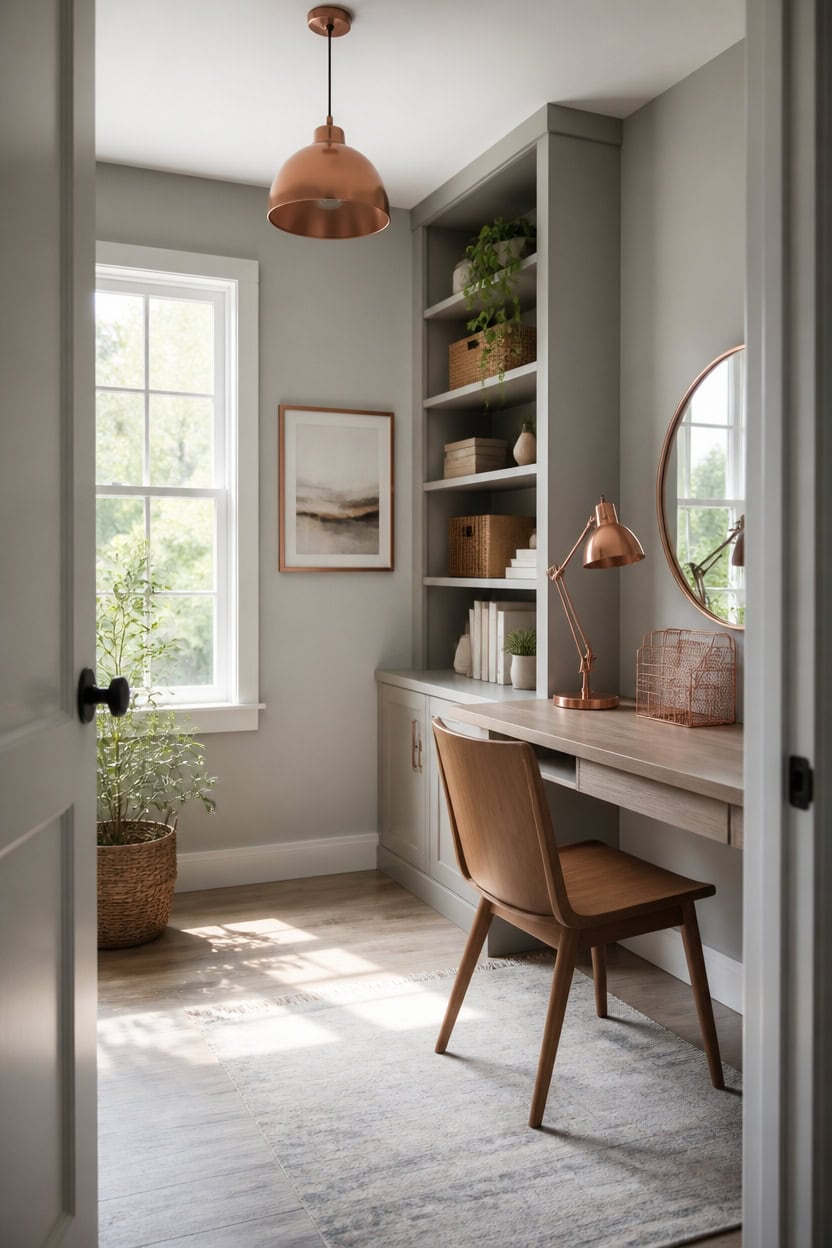 gray copper compact greenery