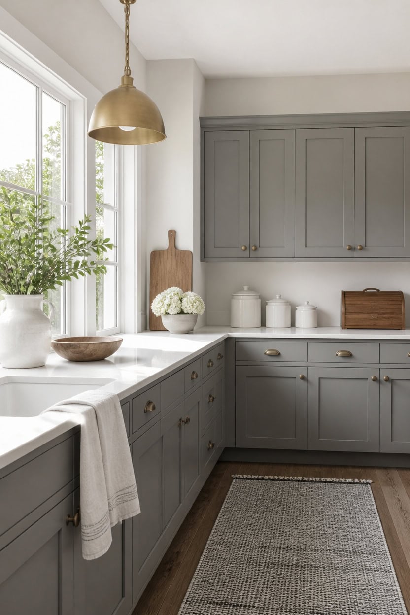 gray pinstripe summer shower