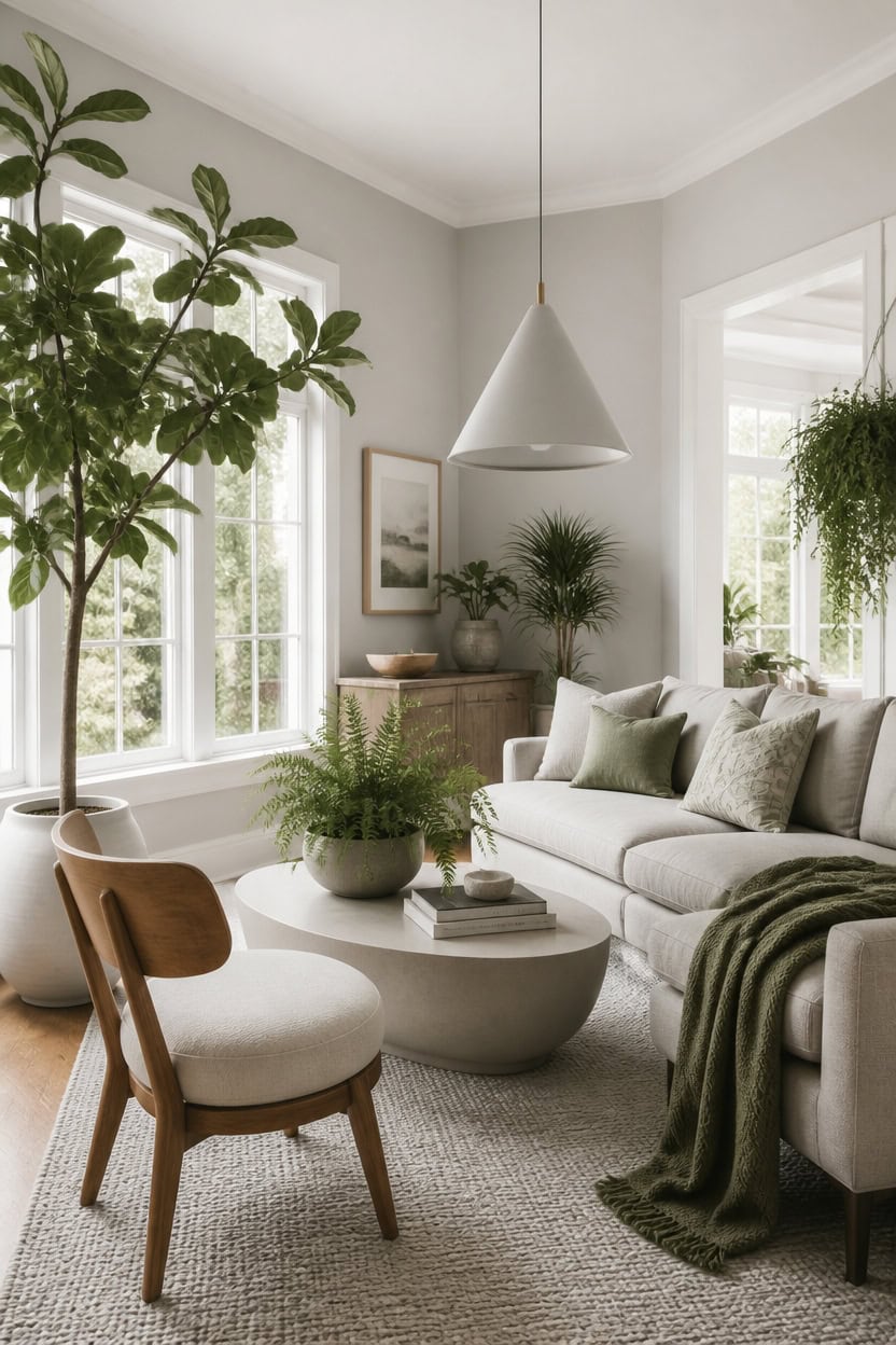 green accents on gray white