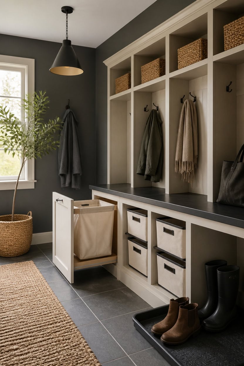grounded cream storage nook