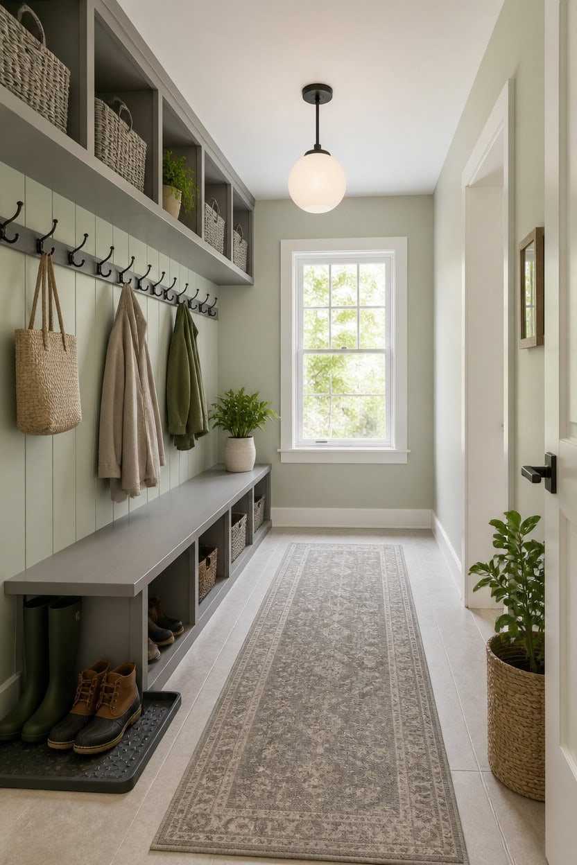 hooks paint organized entryway