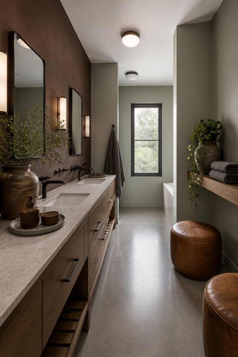 industrial warmth with leather