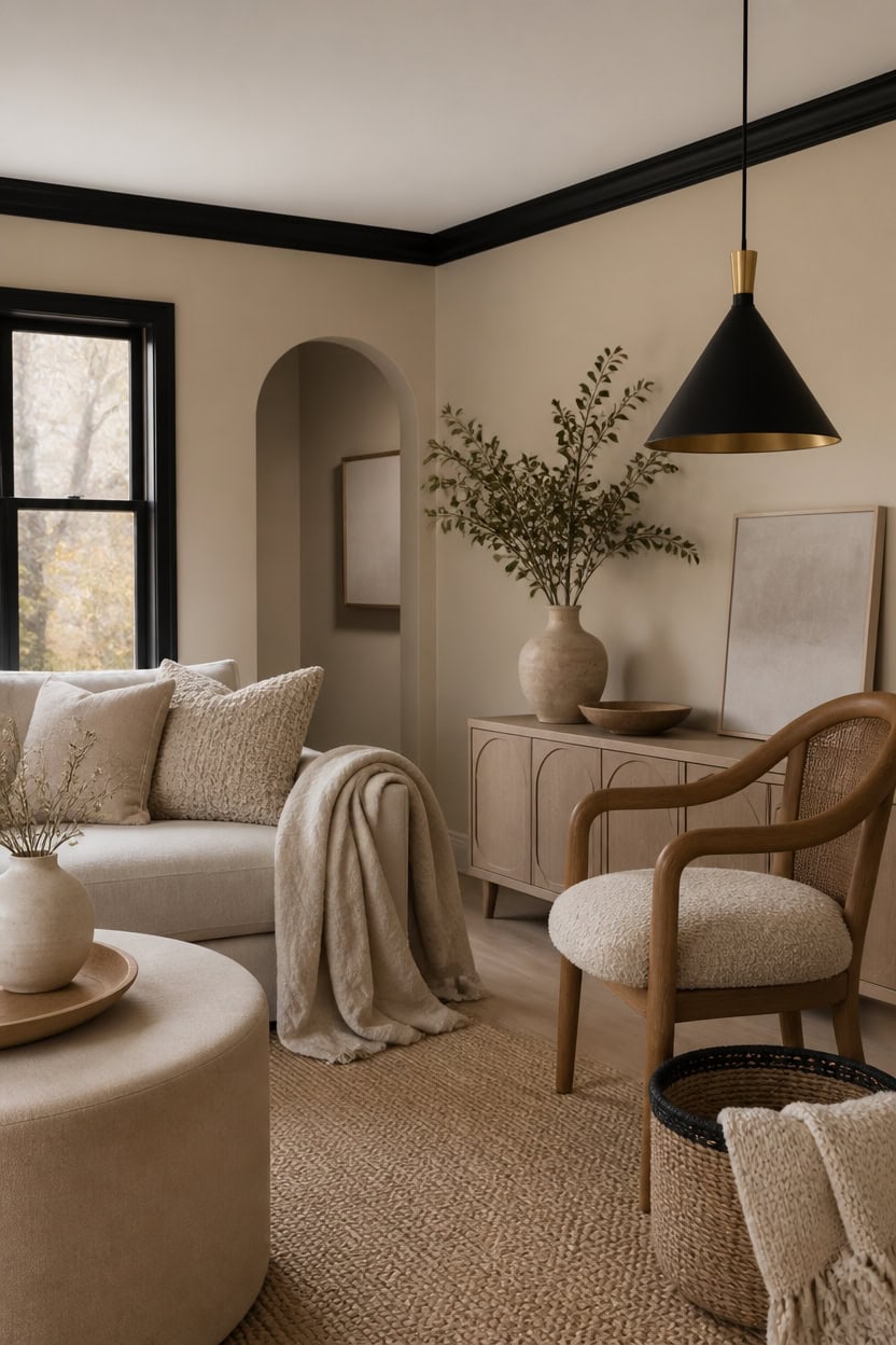 layered beige textures with contrast