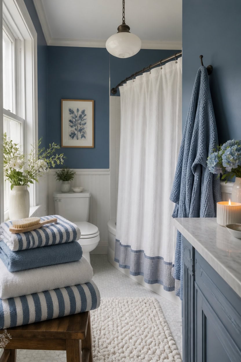 layered blue and white warmth