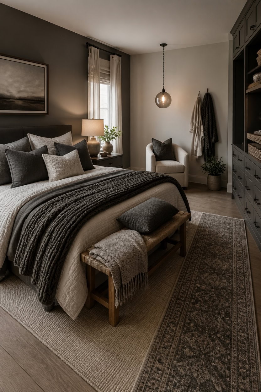 layered gray and cream textures