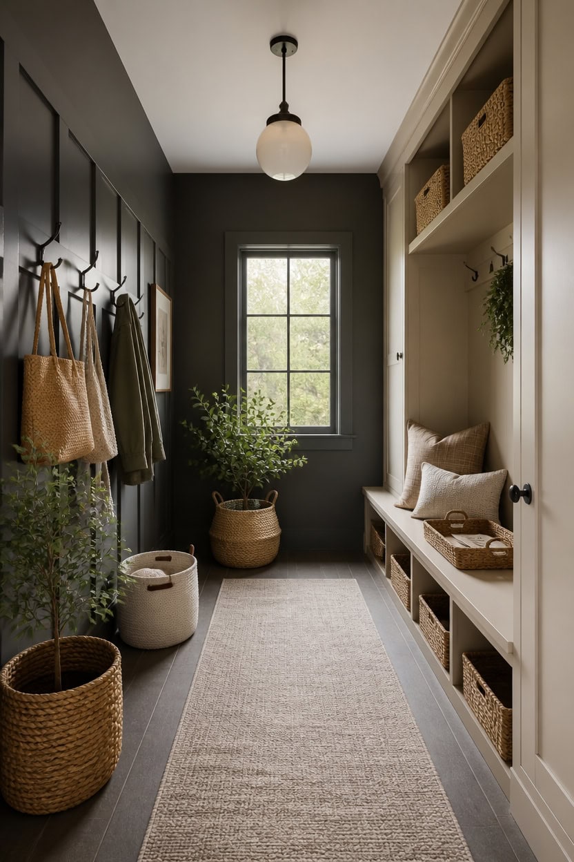layered neutrals with woven textures