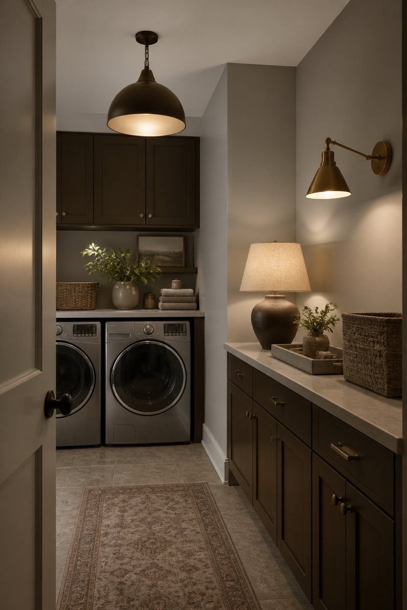 layered warm gray brown lighting