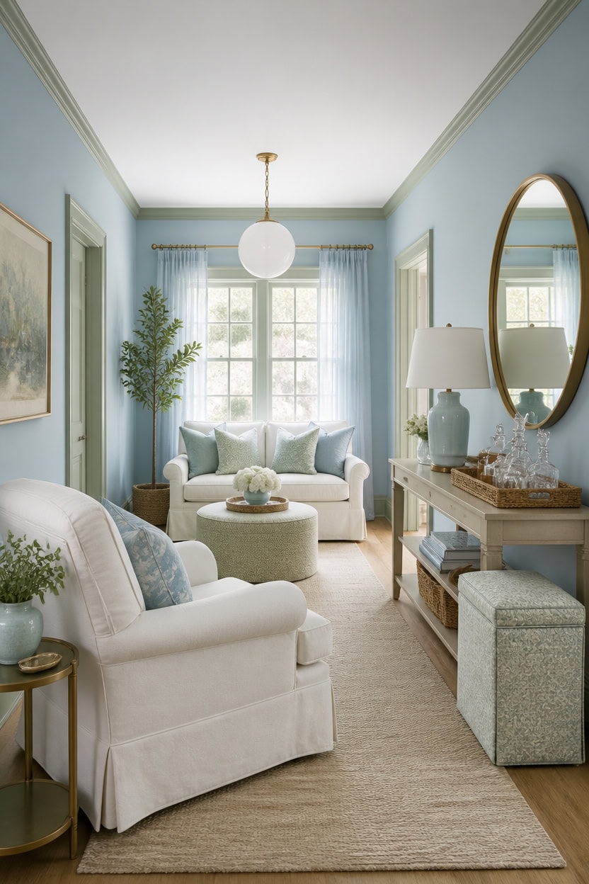 light blue and green tranquility