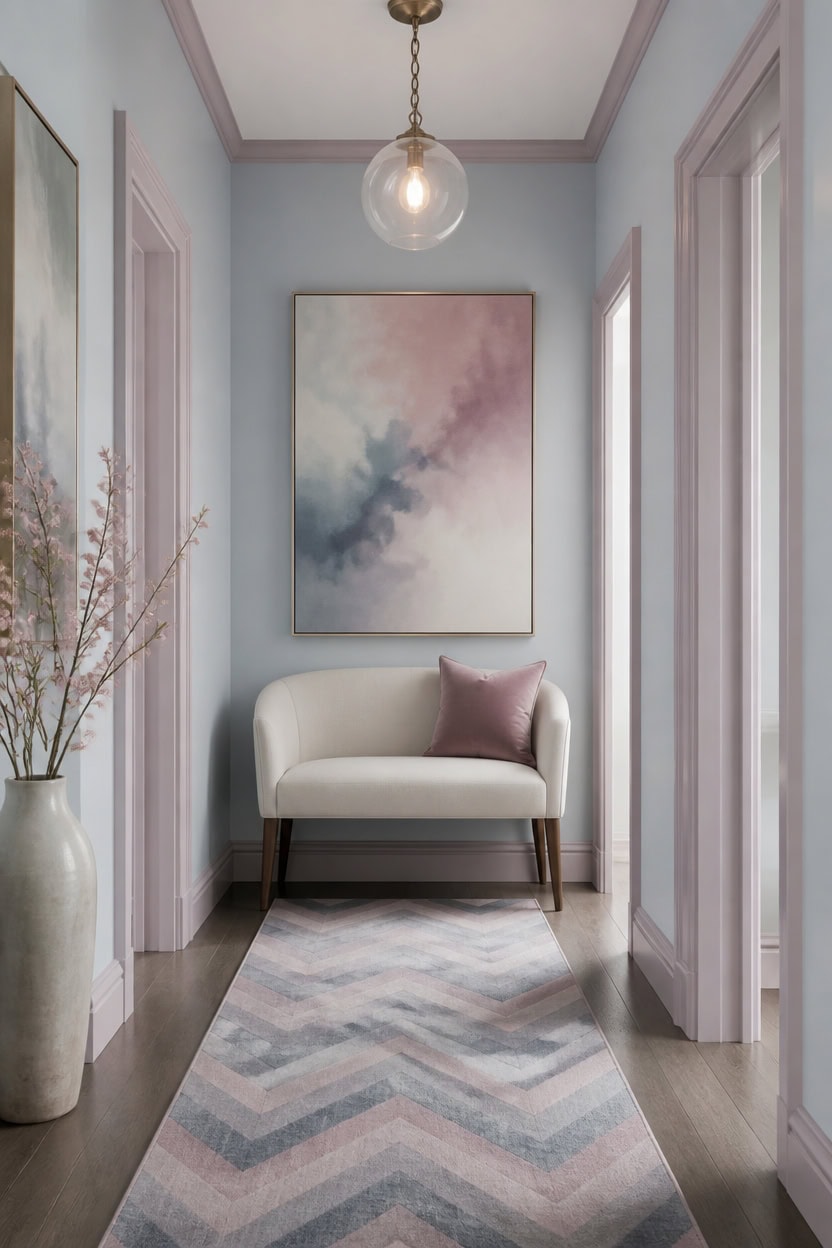 light blue mauve harmony