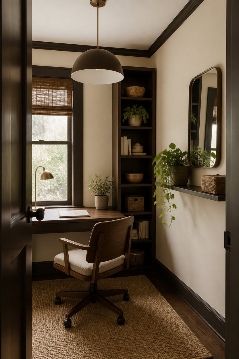 light cream dark trimmed compactness